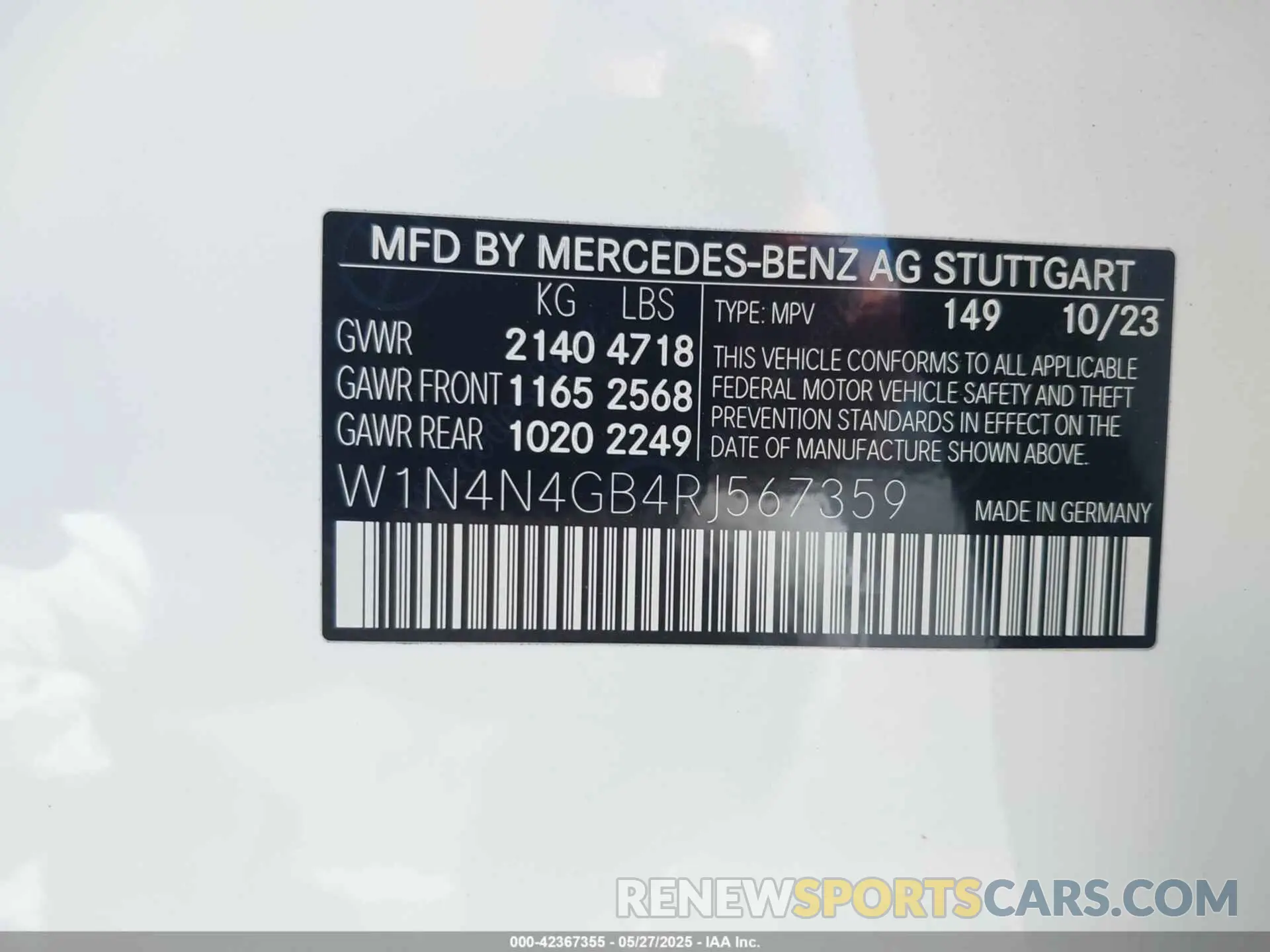 9 Photograph of a damaged car W1N4N4GB4RJ567359 MERCEDES-BENZ GLA 250 2024