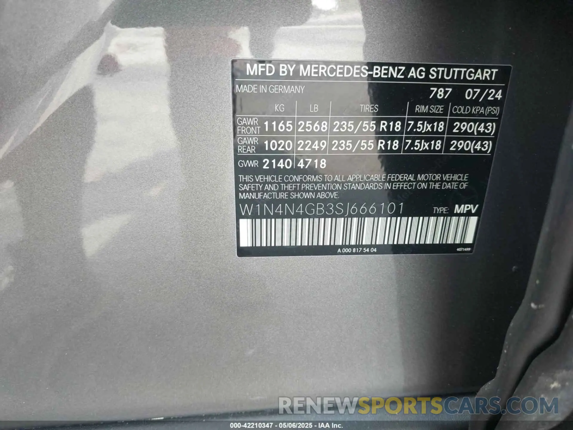 9 Photograph of a damaged car W1N4N4GB3SJ666101 MERCEDES-BENZ GLA 250 2025