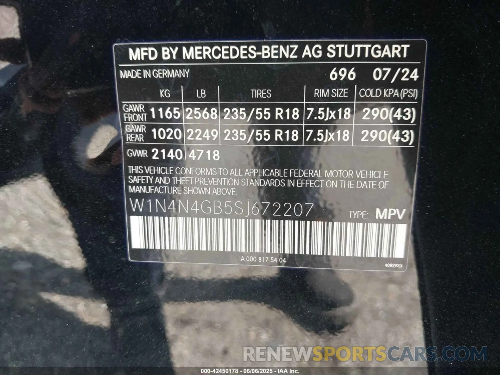 9 Photograph of a damaged car W1N4N4GB5SJ672207 MERCEDES-BENZ GLA 250 2025