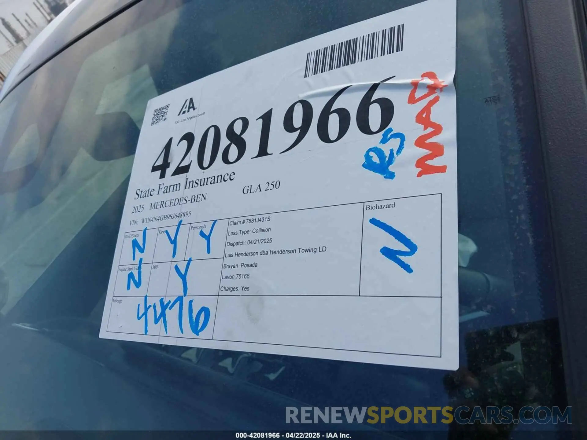 18 Photograph of a damaged car W1N4N4GB9SJ648895 MERCEDES-BENZ GLA 250 2025