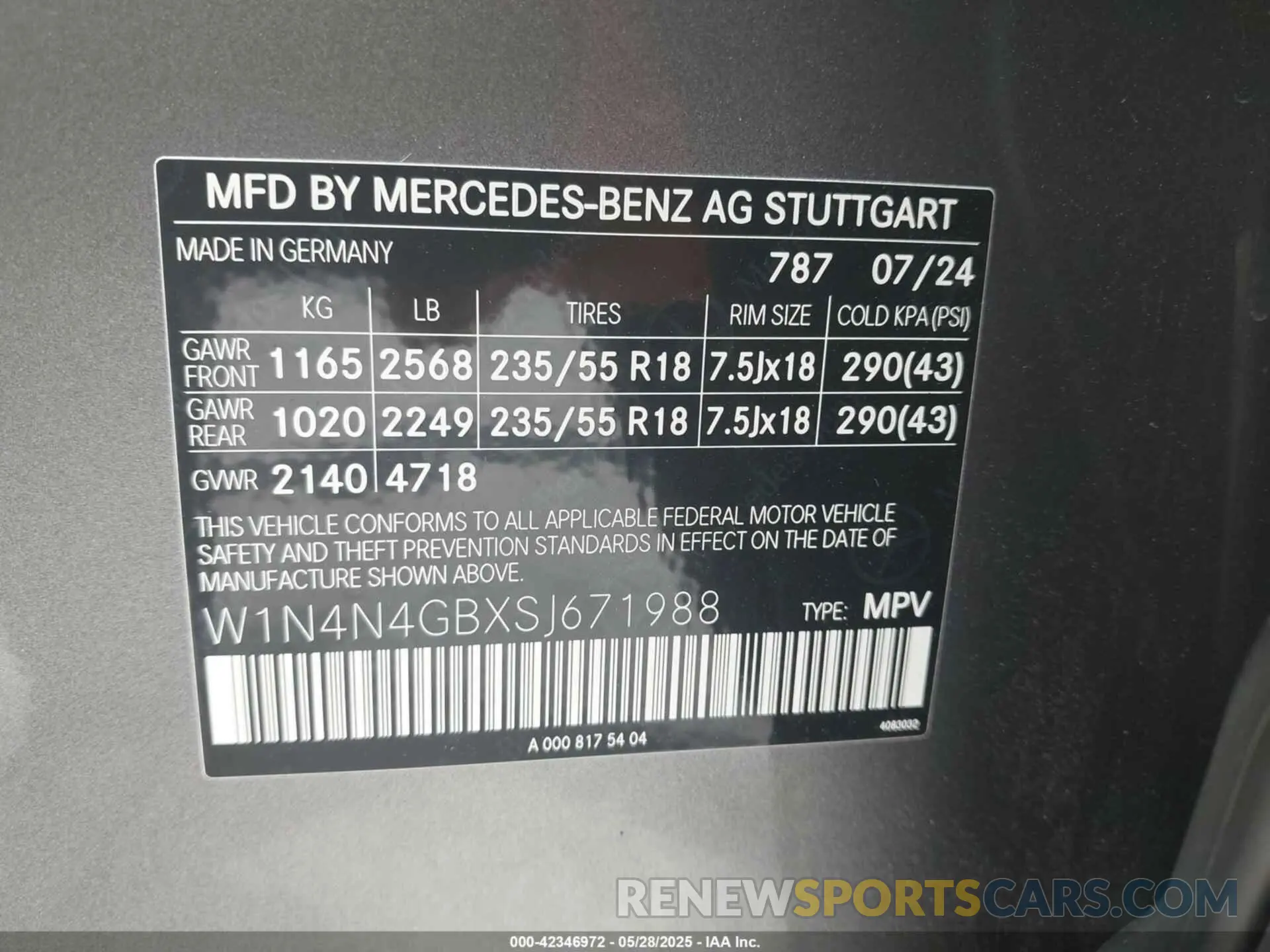 9 Photograph of a damaged car W1N4N4GBXSJ671988 MERCEDES-BENZ GLA 250 2025