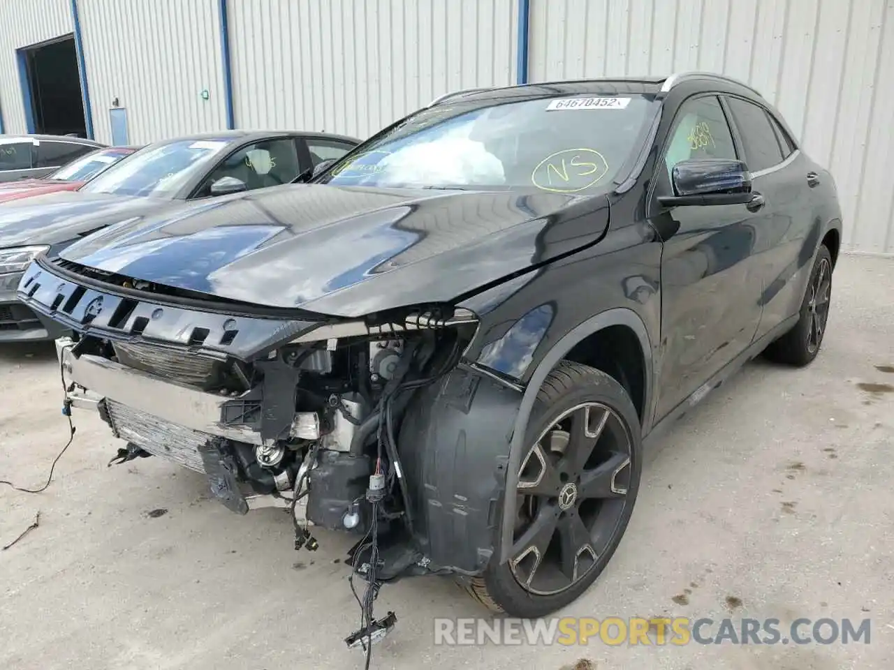 2 Photograph of a damaged car WDCTG4GB0KJ551897 MERCEDES-BENZ GLA-CLASS 2019