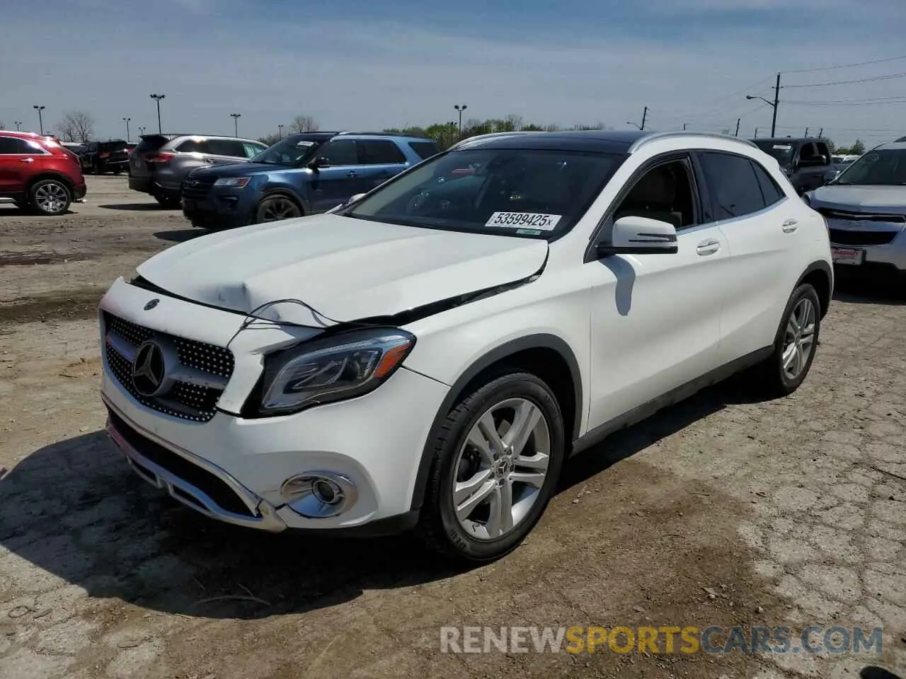 1 Photograph of a damaged car WDCTG4GB1KJ574704 MERCEDES-BENZ GLA-CLASS 2019