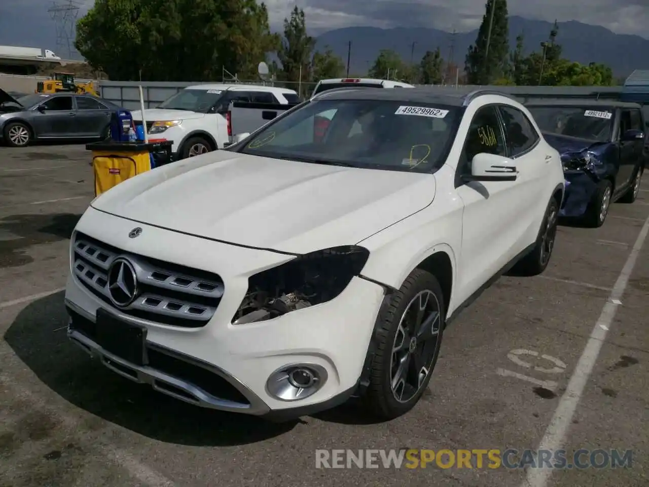 2 Photograph of a damaged car WDCTG4GB3KU007781 MERCEDES-BENZ GLA-CLASS 2019