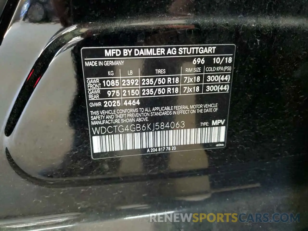 15 Photograph of a damaged car WDCTG4GB6KJ584063 MERCEDES-BENZ GLA-CLASS 2019