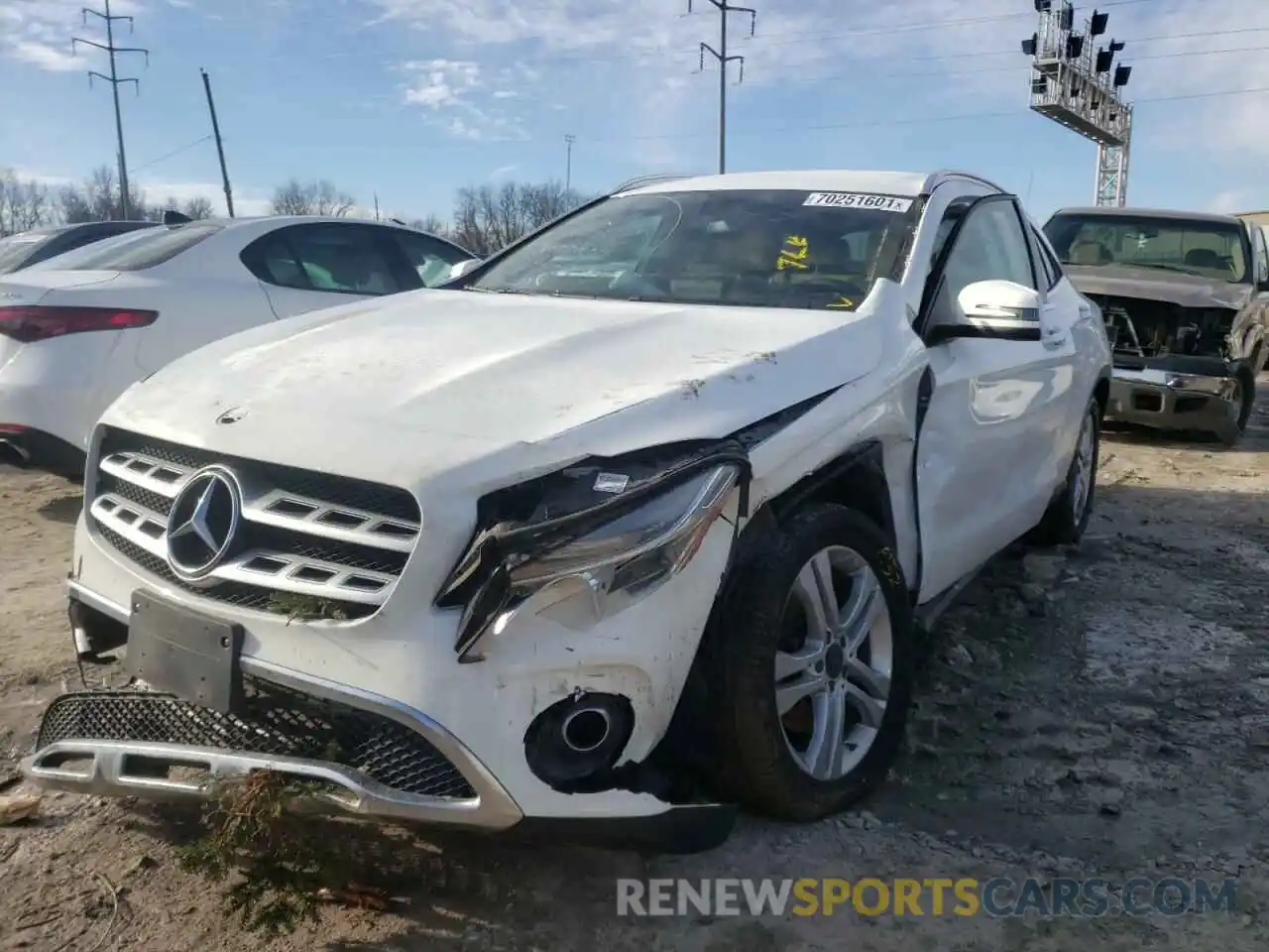 2 Photograph of a damaged car WDCTG4GB8KJ624563 MERCEDES-BENZ GLA-CLASS 2019