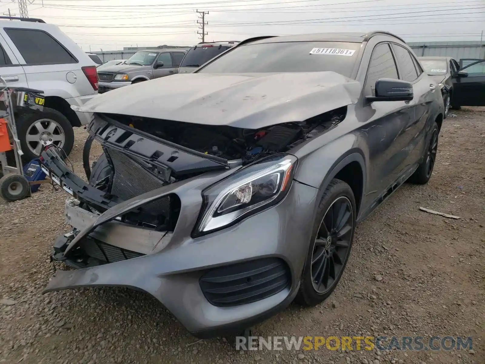 2 Photograph of a damaged car WDCTG4GB9KJ581481 MERCEDES-BENZ GLA-CLASS 2019