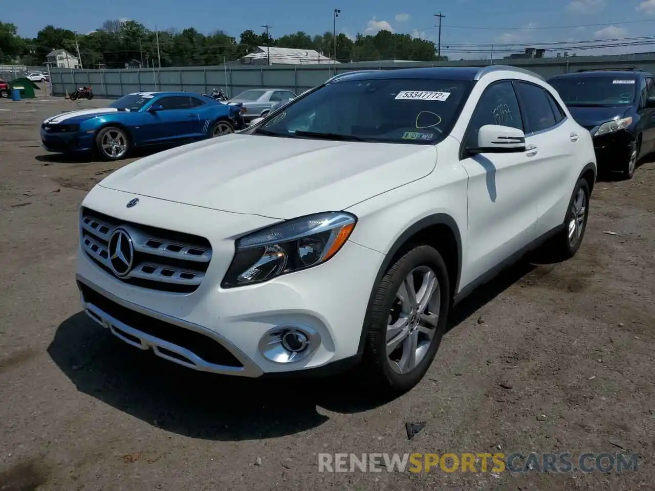 2 Photograph of a damaged car WDCTG4GBXKJ596538 MERCEDES-BENZ GLA-CLASS 2019