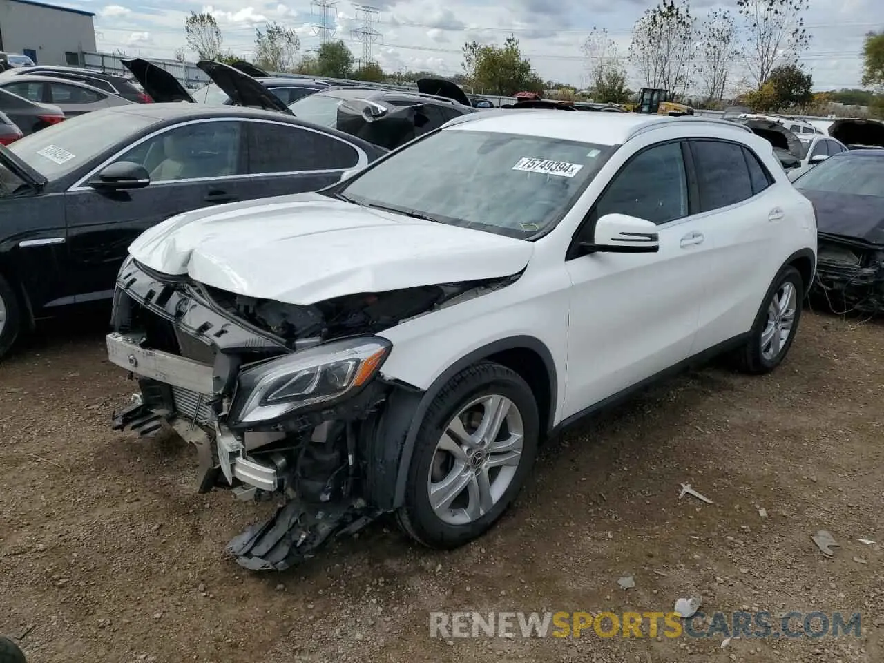 1 Photograph of a damaged car WDCTG4GB9LJ663325 MERCEDES-BENZ GLA-CLASS 2020