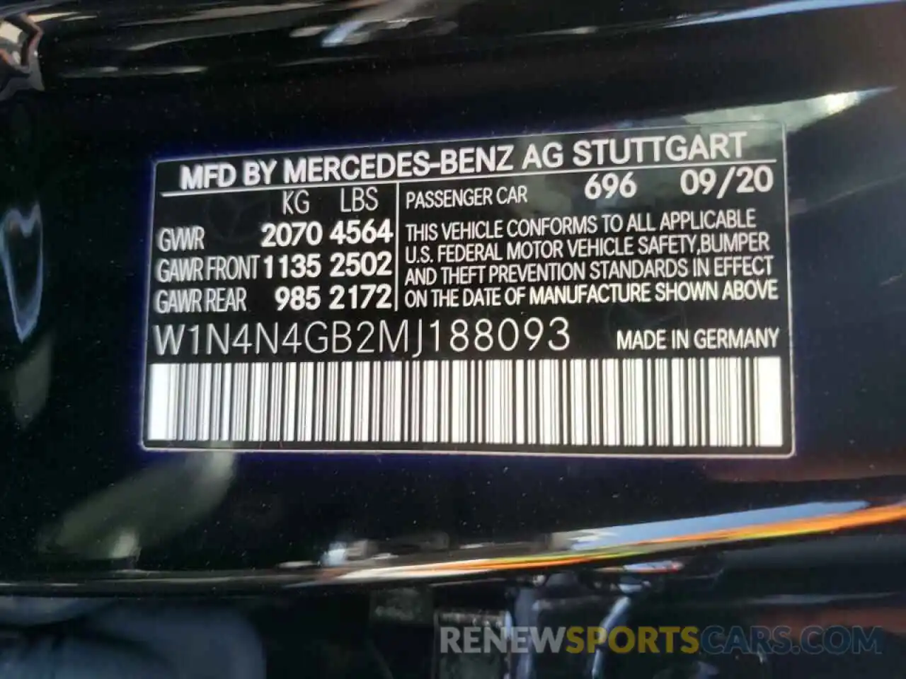 10 Photograph of a damaged car W1N4N4GB2MJ188093 MERCEDES-BENZ GLA-CLASS 2021