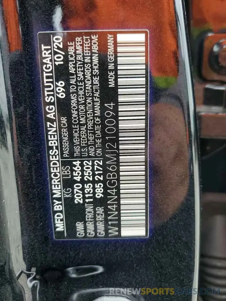 13 Photograph of a damaged car W1N4N4GB6MJ210094 MERCEDES-BENZ GLA-CLASS 2021