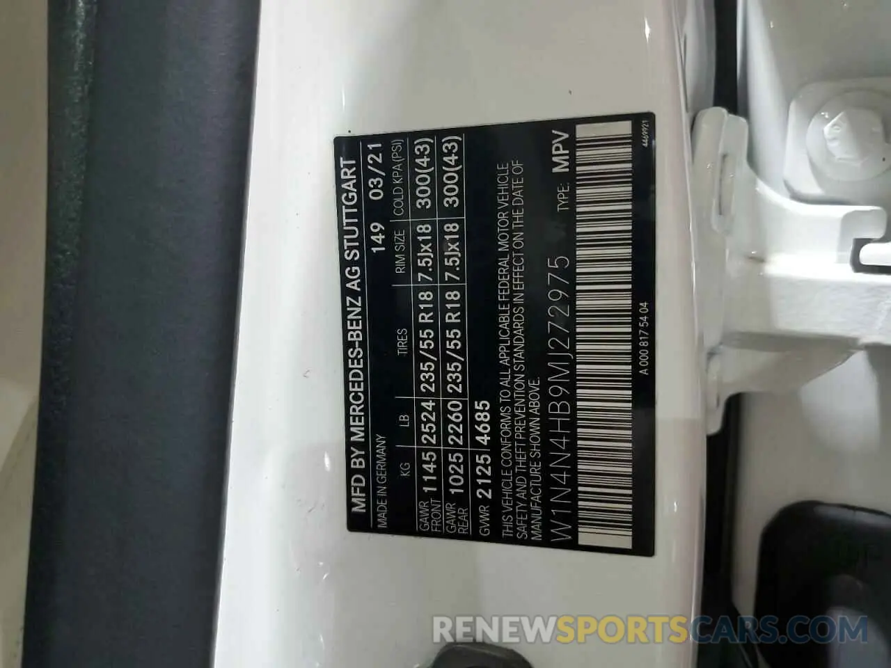 13 Photograph of a damaged car W1N4N4HB9MJ272975 MERCEDES-BENZ GLA-CLASS 2021