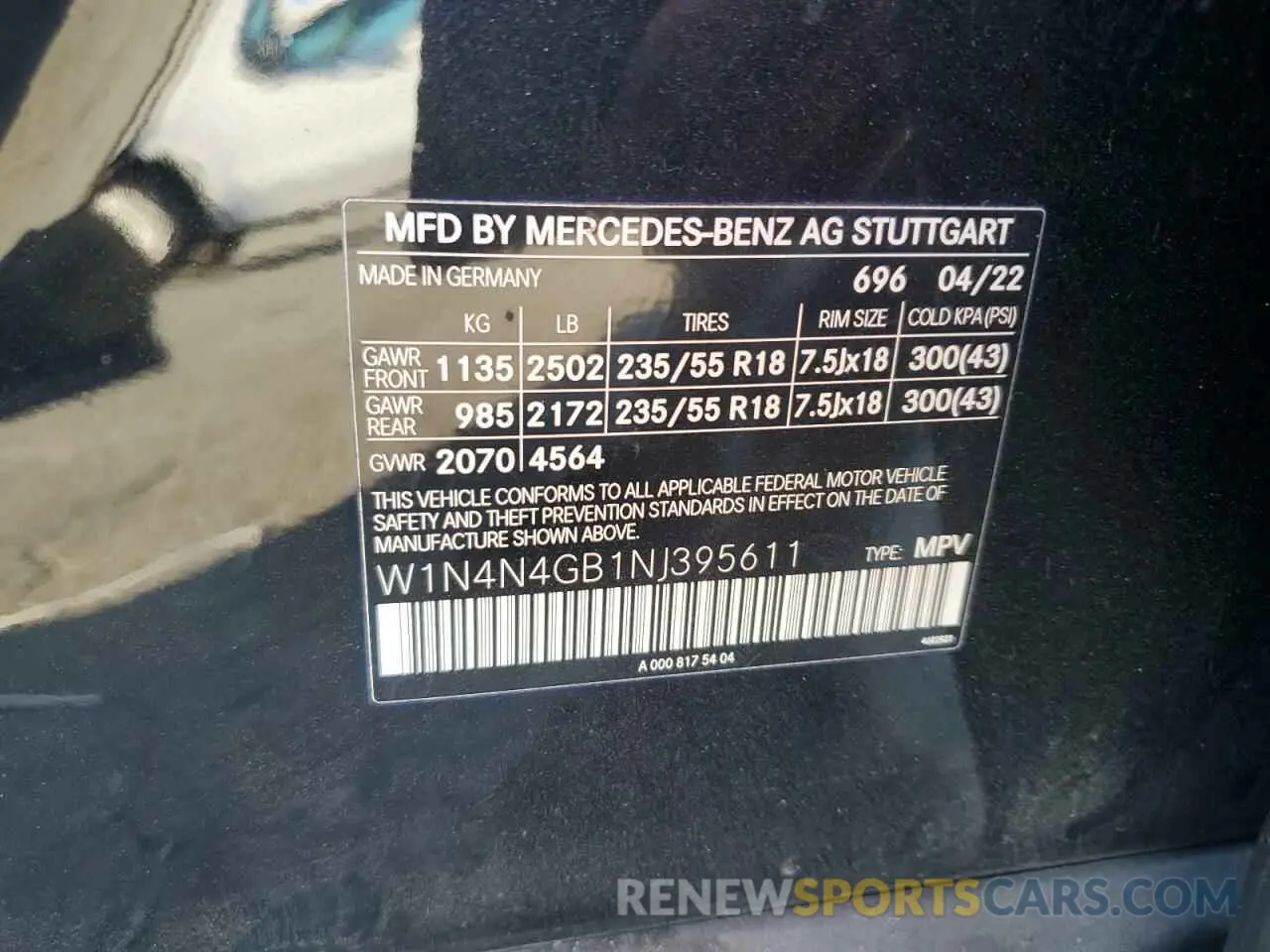 12 Photograph of a damaged car W1N4N4GB1NJ395611 MERCEDES-BENZ GLA-CLASS 2022