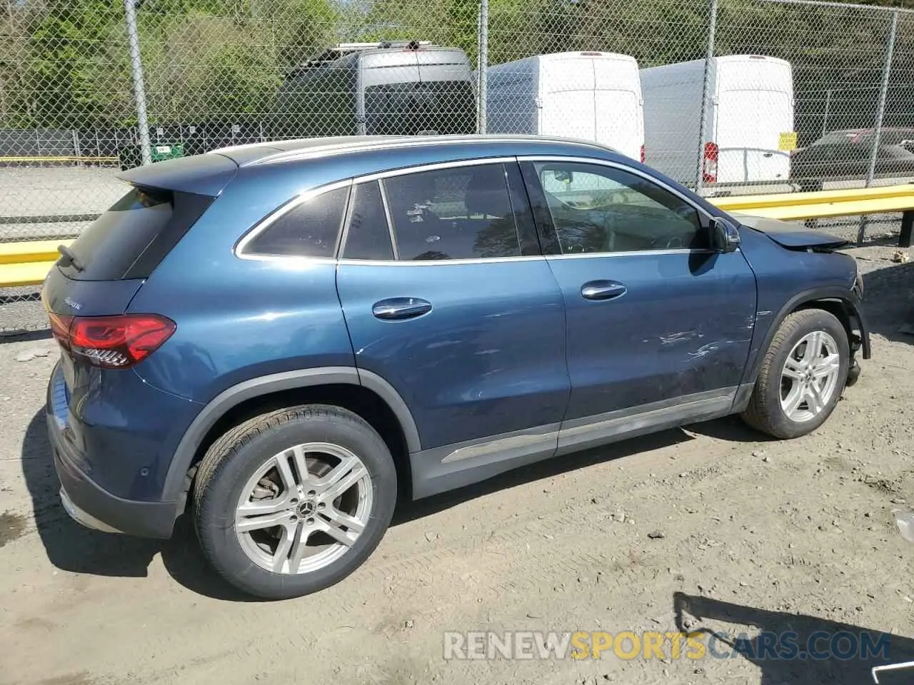 3 Photograph of a damaged car W1N4N4HB5NJ368734 MERCEDES-BENZ GLA-CLASS 2022