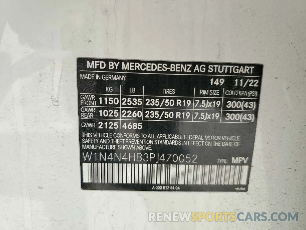 13 Photograph of a damaged car W1N4N4HB3PJ470052 MERCEDES-BENZ GLA-CLASS 2023