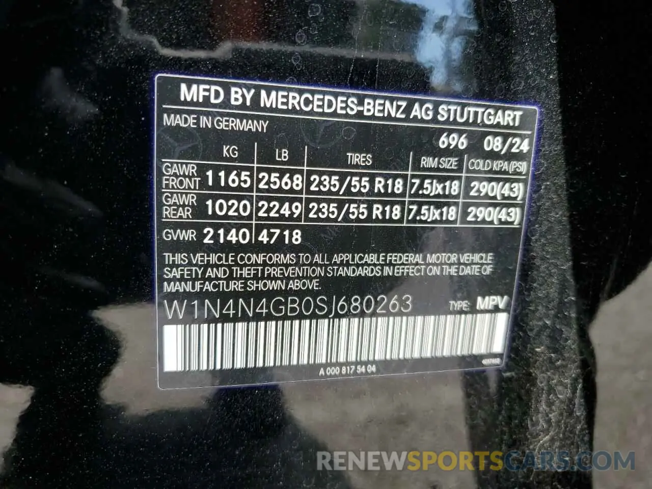 13 Photograph of a damaged car W1N4N4GB0SJ680263 MERCEDES-BENZ GLA-CLASS 2025