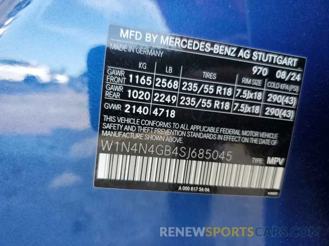 13 Photograph of a damaged car W1N4N4GB4SJ685045 MERCEDES-BENZ GLA-CLASS 2025