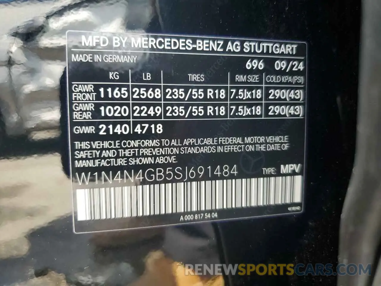 13 Photograph of a damaged car W1N4N4GB5SJ691484 MERCEDES-BENZ GLA-CLASS 2025