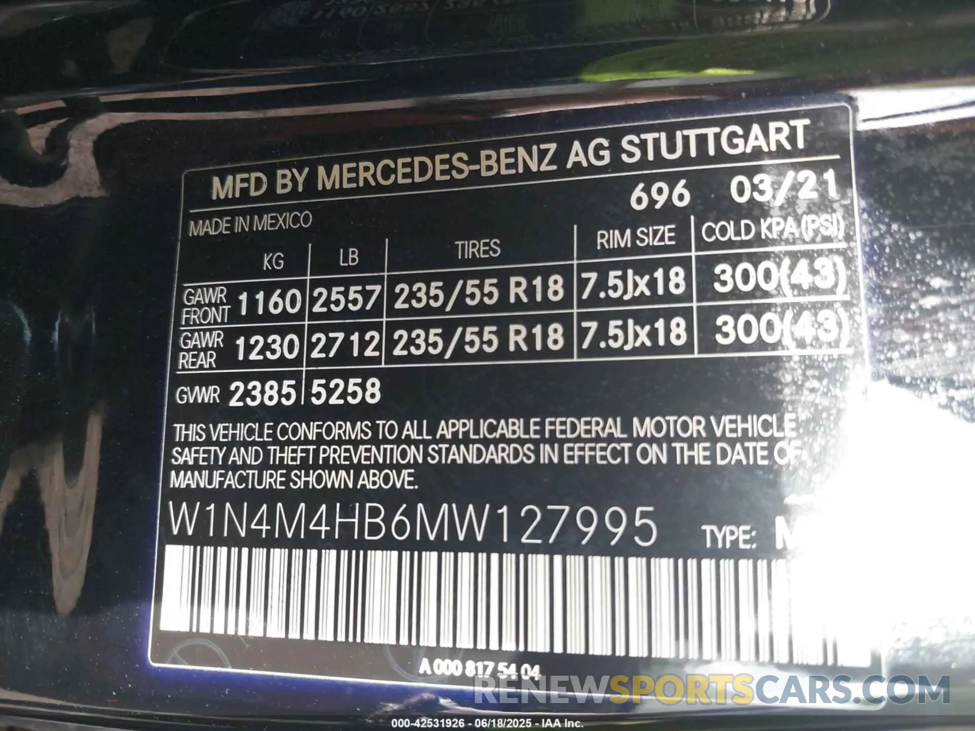 9 Photograph of a damaged car W1N4M4HB6MW127995 MERCEDES-BENZ GLB 2021