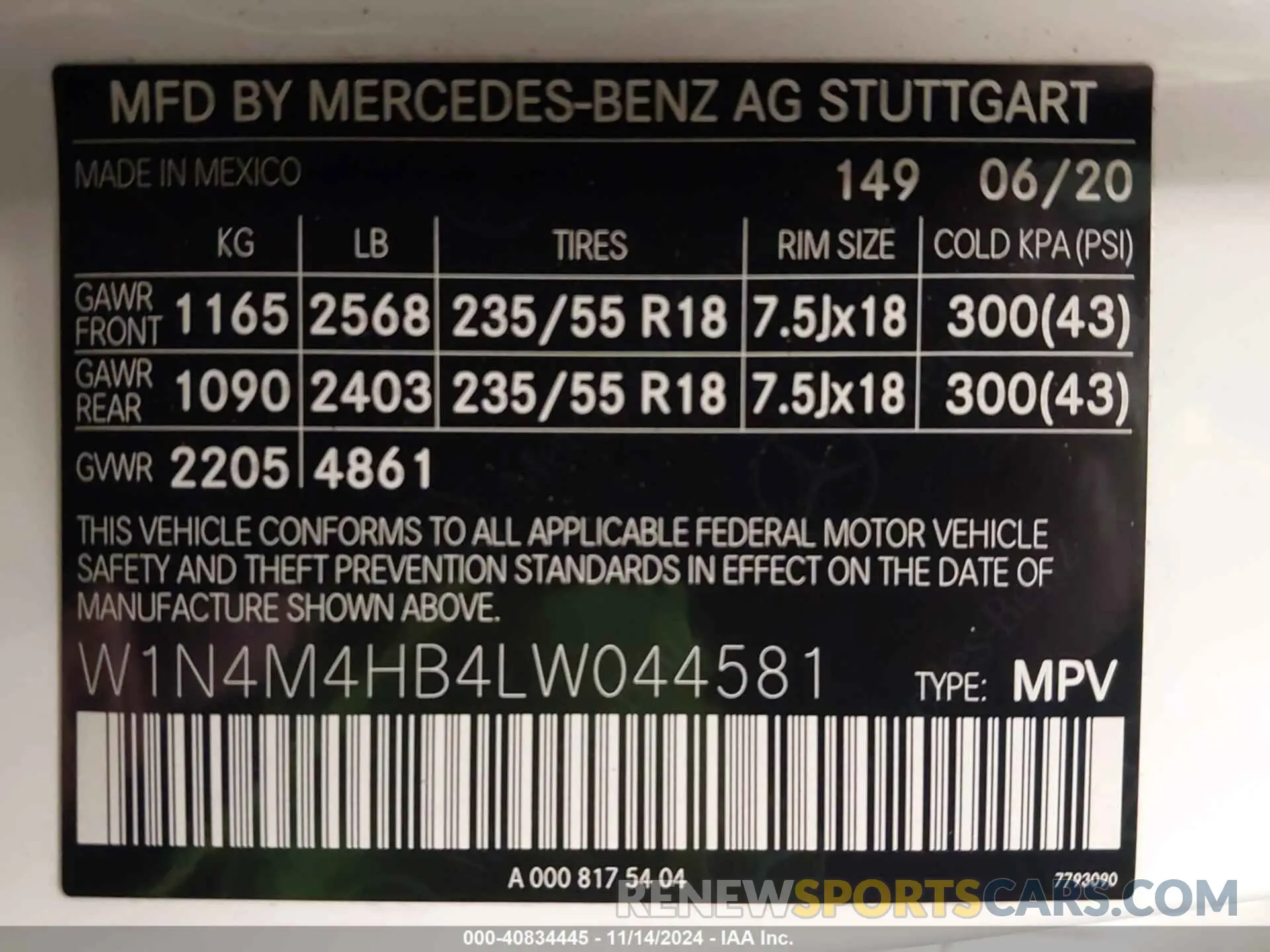 9 Photograph of a damaged car W1N4M4HB4LW044581 MERCEDES-BENZ GLB 250 2020