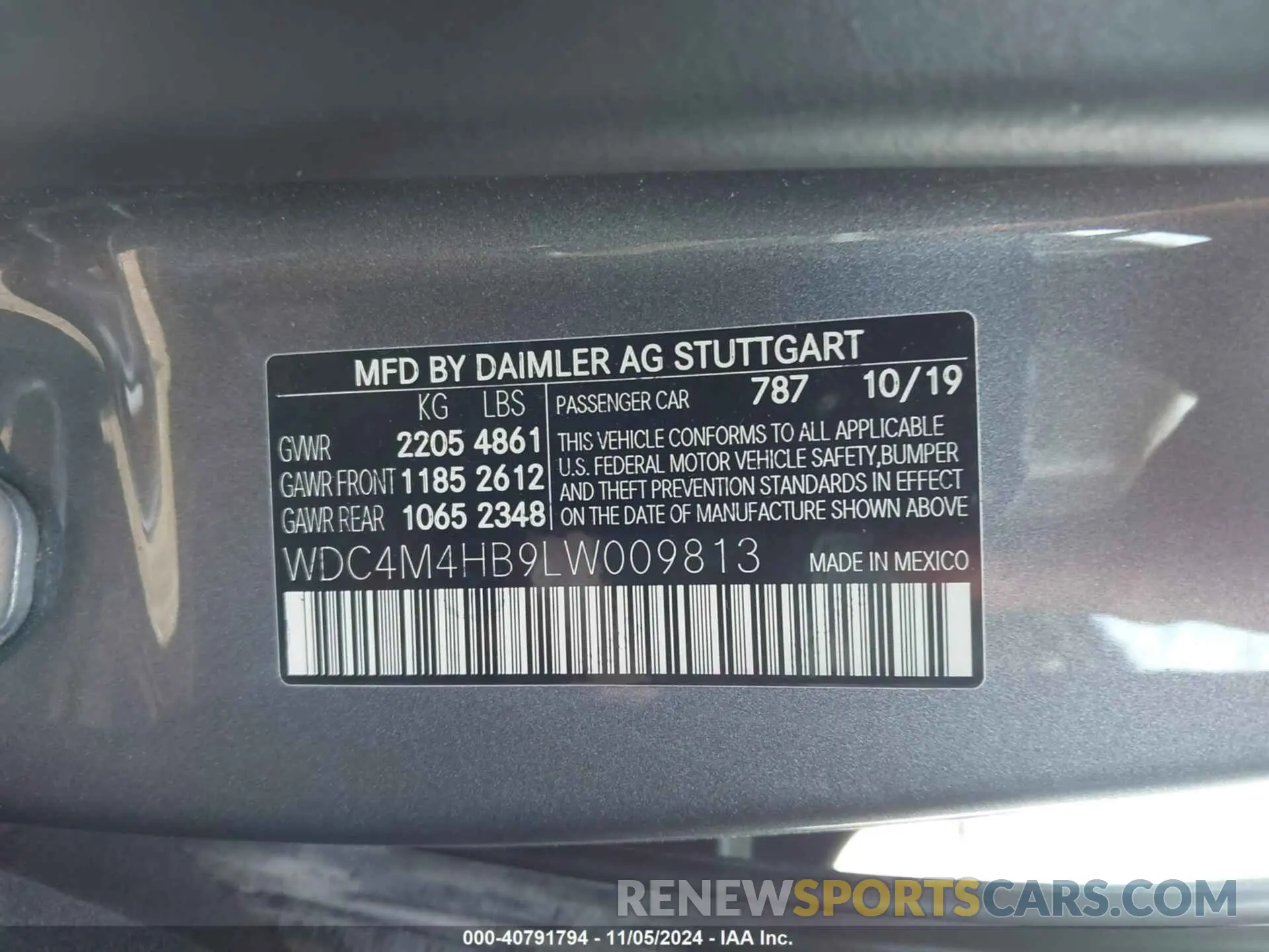 9 Photograph of a damaged car WDC4M4HB9LW009813 MERCEDES-BENZ GLB 250 2020