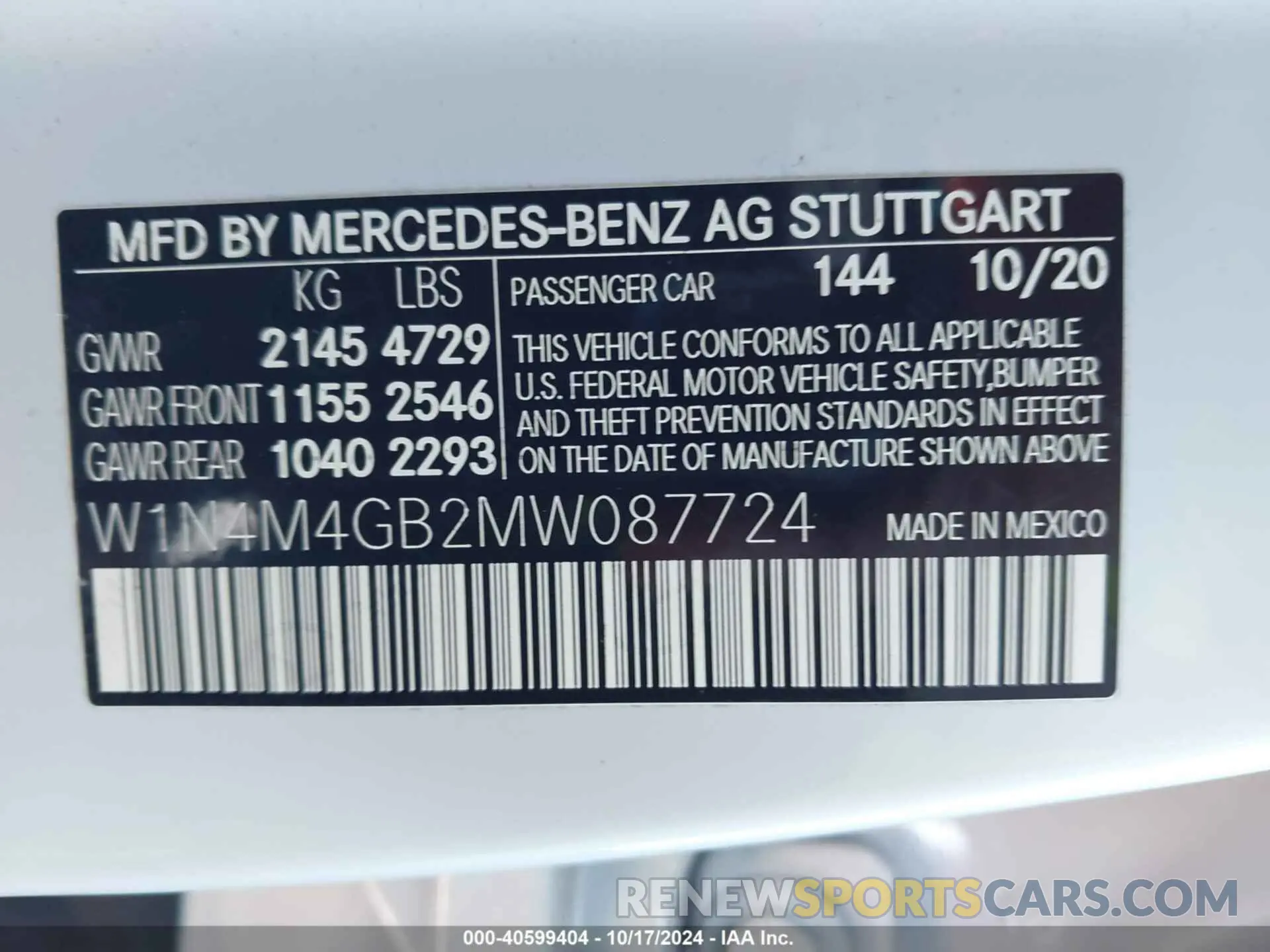 9 Photograph of a damaged car W1N4M4GB2MW087724 MERCEDES-BENZ GLB 250 2021