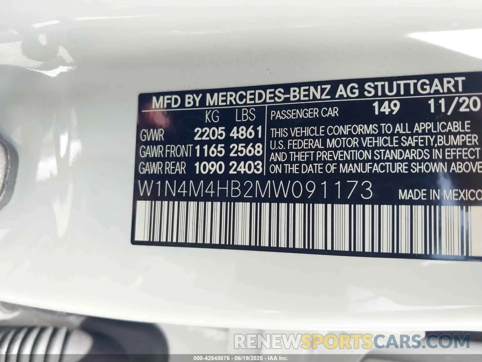 9 Photograph of a damaged car W1N4M4HB2MW091173 MERCEDES-BENZ GLB 250 2021