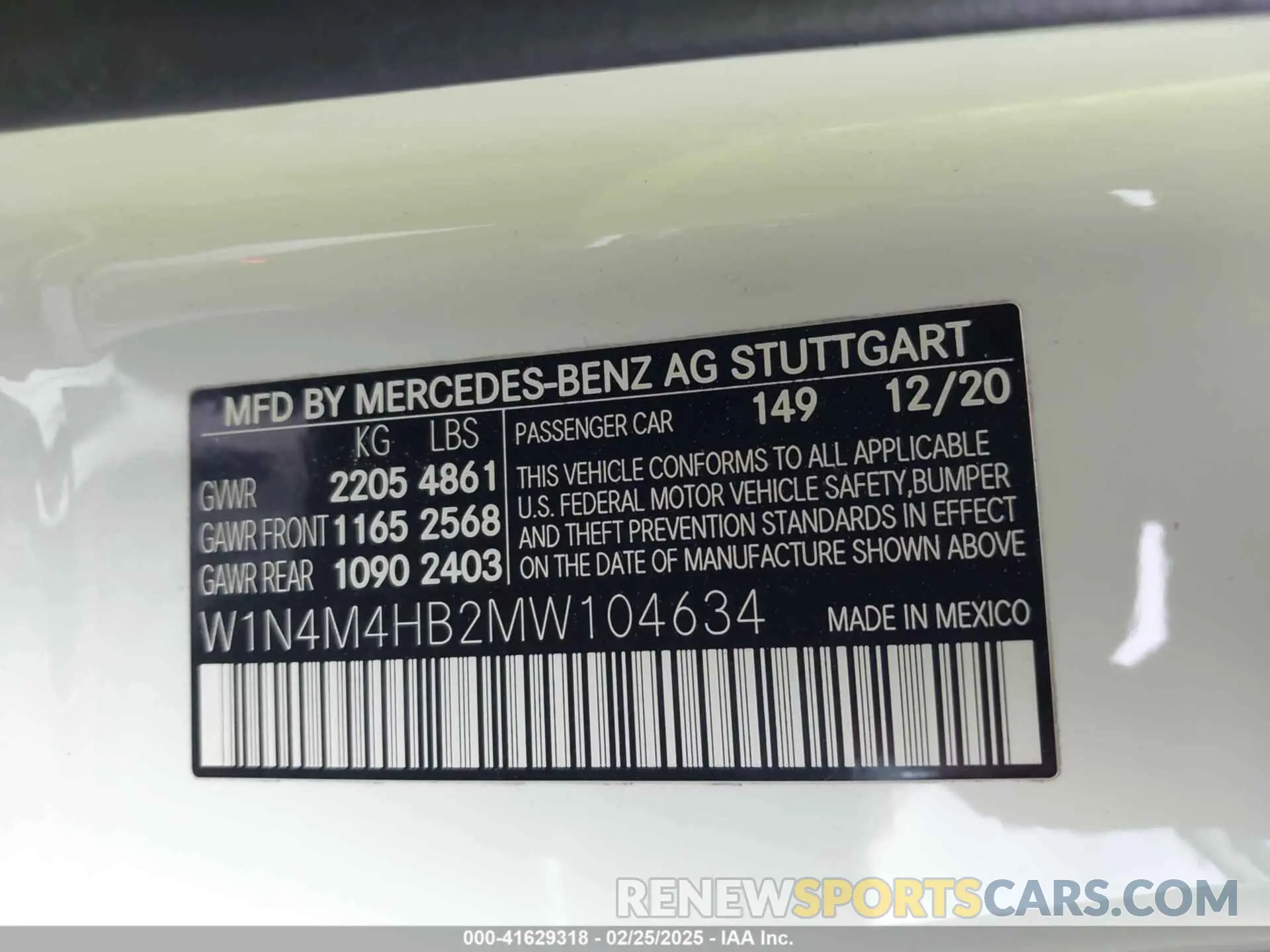 9 Photograph of a damaged car W1N4M4HB2MW104634 MERCEDES-BENZ GLB 250 2021