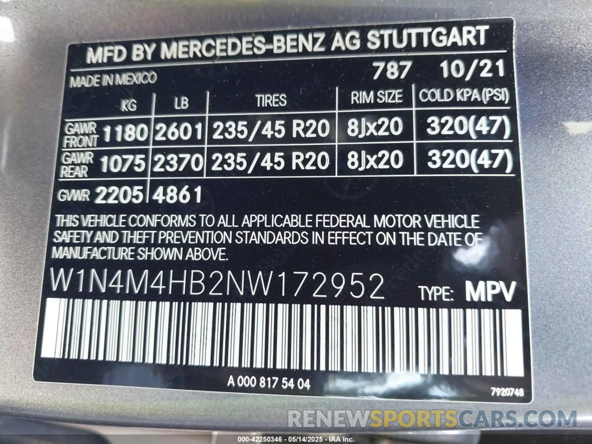 9 Photograph of a damaged car W1N4M4HB2NW172952 MERCEDES-BENZ GLB 250 2022