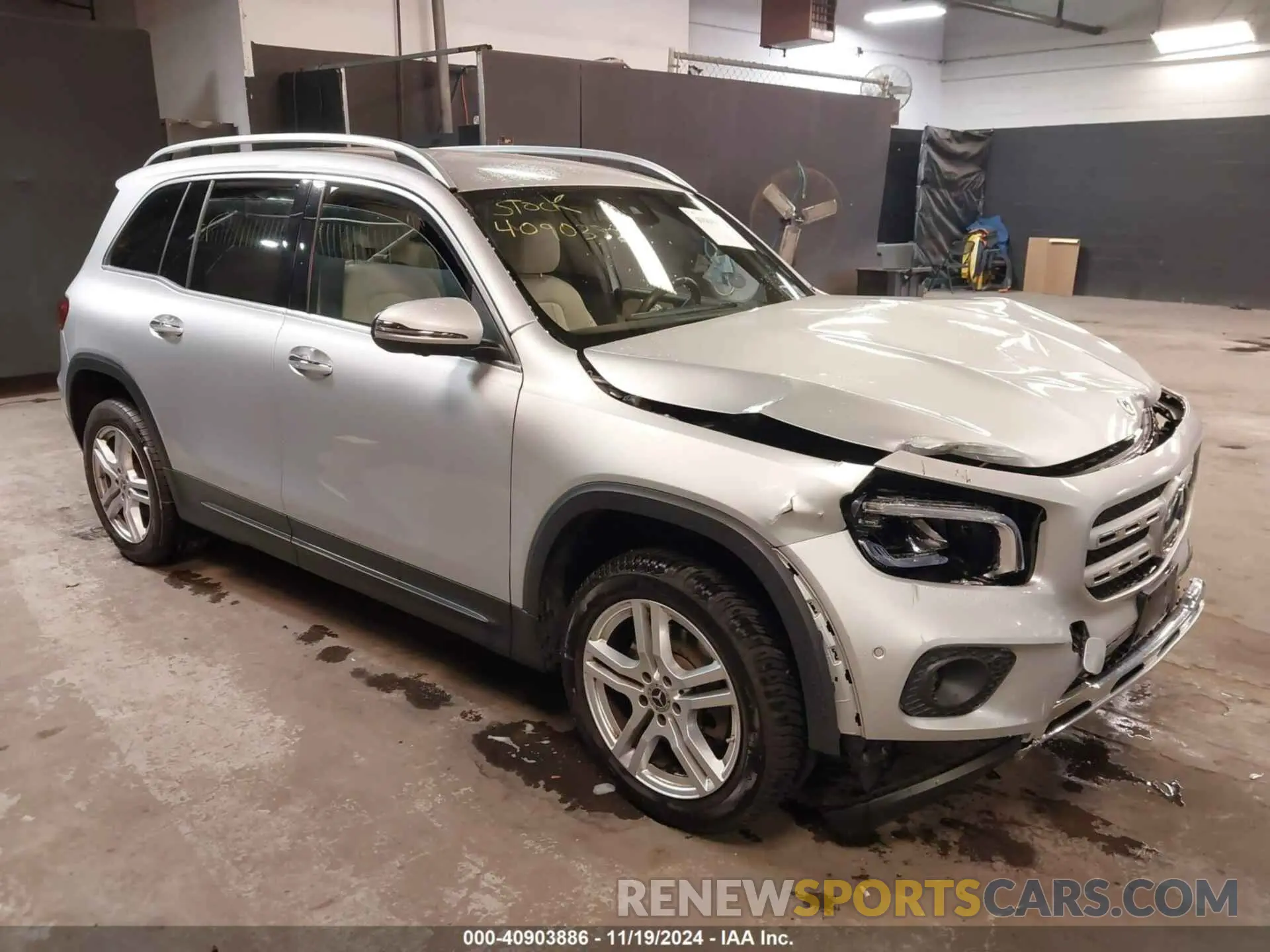 1 Photograph of a damaged car W1N4M4HB4NW203604 MERCEDES-BENZ GLB 250 2022