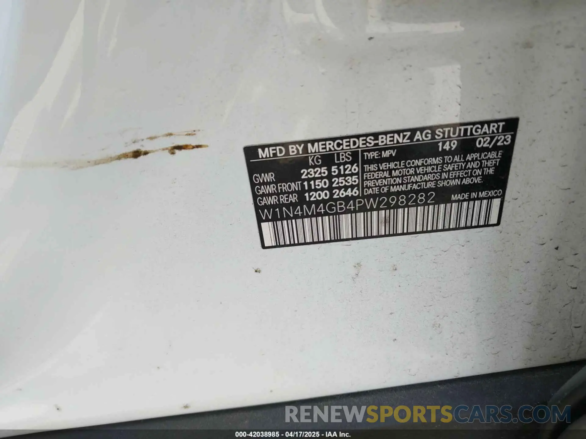 9 Photograph of a damaged car W1N4M4GB4PW298282 MERCEDES-BENZ GLB 250 2023