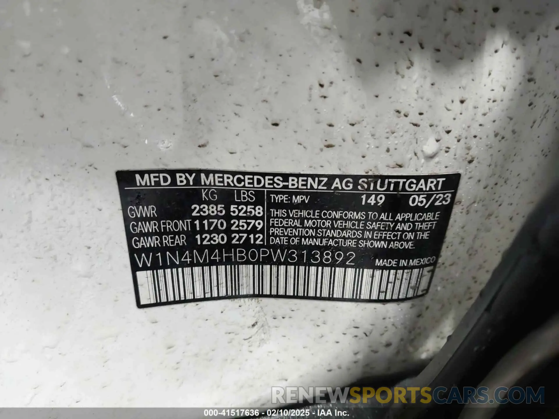 9 Photograph of a damaged car W1N4M4HB0PW313892 MERCEDES-BENZ GLB 250 2023