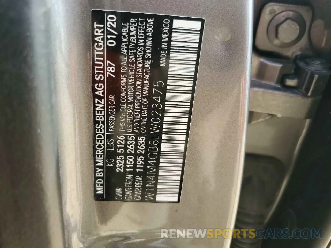 13 Photograph of a damaged car W1N4M4GB8LW023475 MERCEDES-BENZ GLB-CLASS 2020