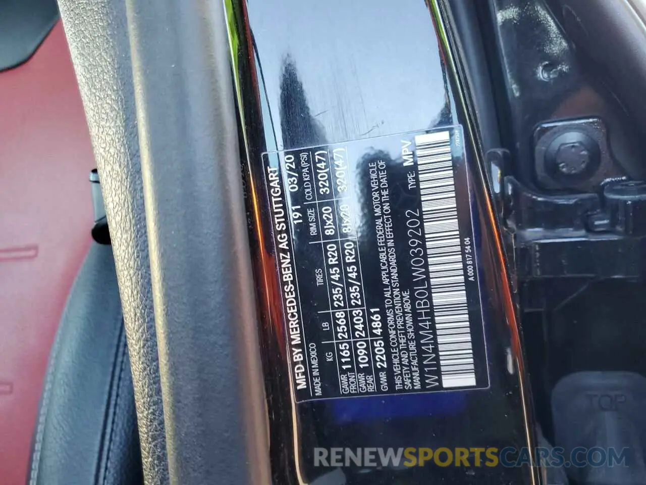 15 Photograph of a damaged car W1N4M4HB0LW039202 MERCEDES-BENZ GLB-CLASS 2020