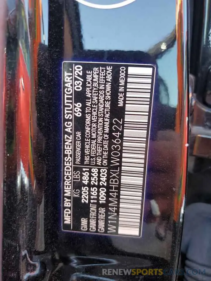 13 Photograph of a damaged car W1N4M4HBXLW036422 MERCEDES-BENZ GLB-CLASS 2020