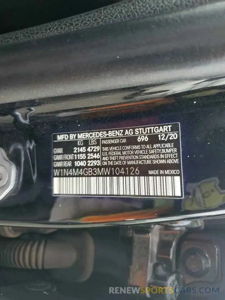 13 Photograph of a damaged car W1N4M4GB3MW104126 MERCEDES-BENZ GLB-CLASS 2021