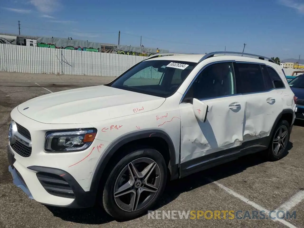 1 Photograph of a damaged car W1N4M4GB8MW114134 MERCEDES-BENZ GLB-CLASS 2021