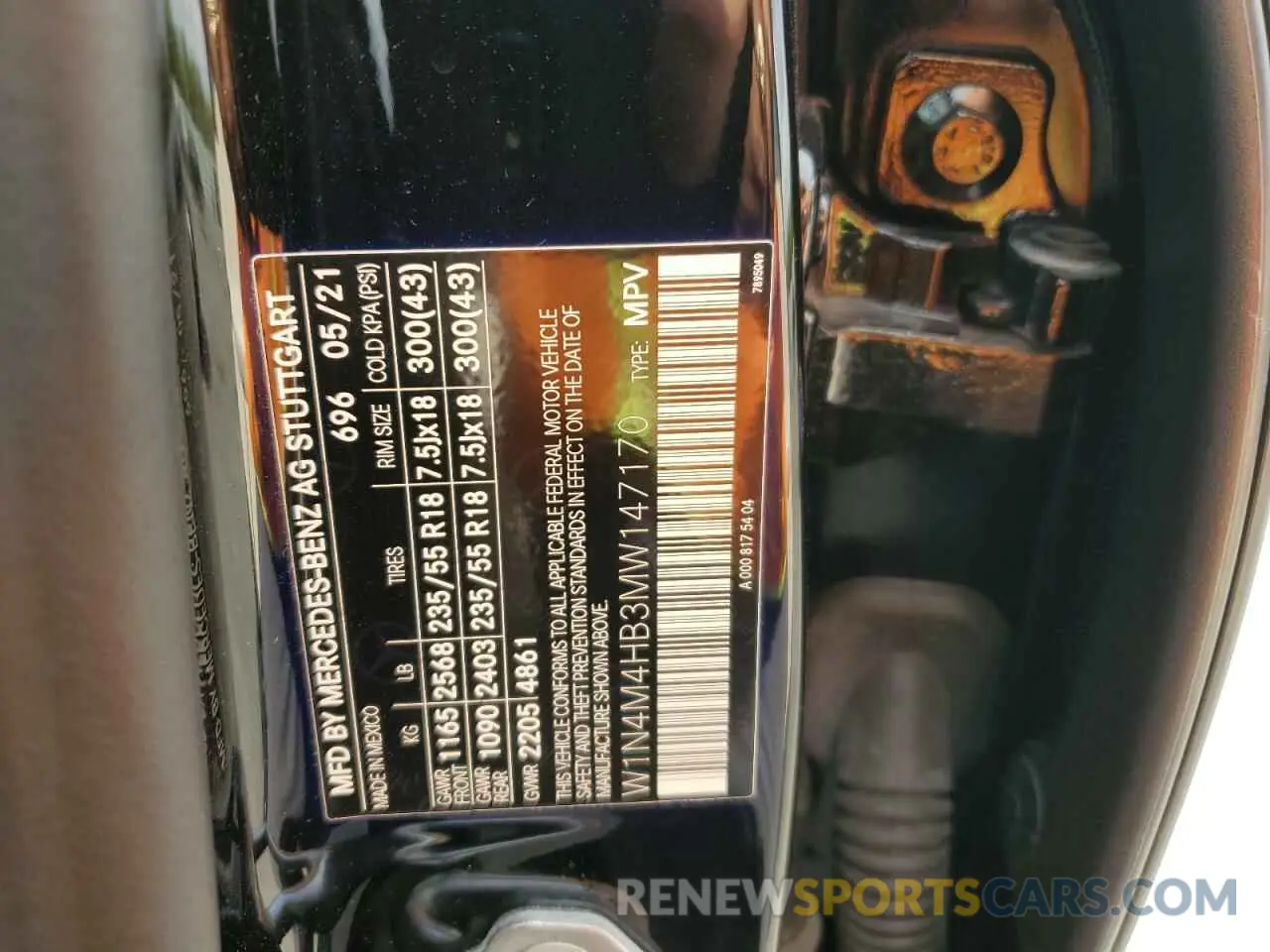 14 Photograph of a damaged car W1N4M4HB3MW147170 MERCEDES-BENZ GLB-CLASS 2021