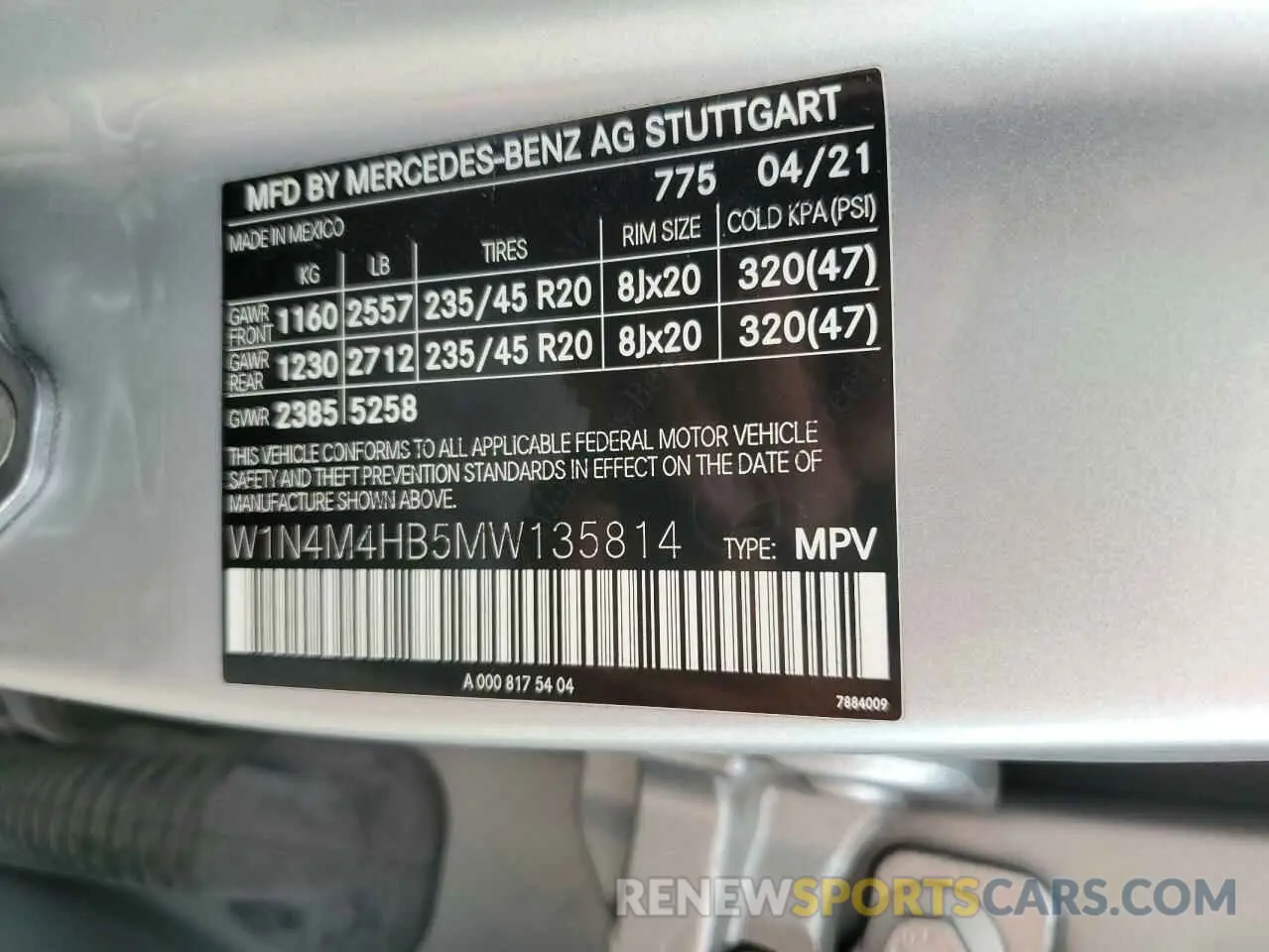 13 Photograph of a damaged car W1N4M4HB5MW135814 MERCEDES-BENZ GLB-CLASS 2021