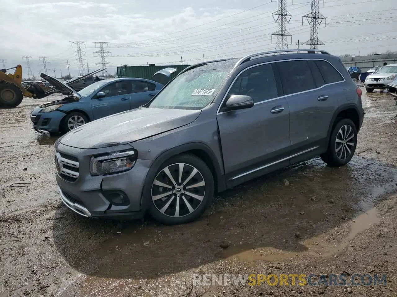 1 Photograph of a damaged car W1N4M4HB2NW256883 MERCEDES-BENZ GLB-CLASS 2022