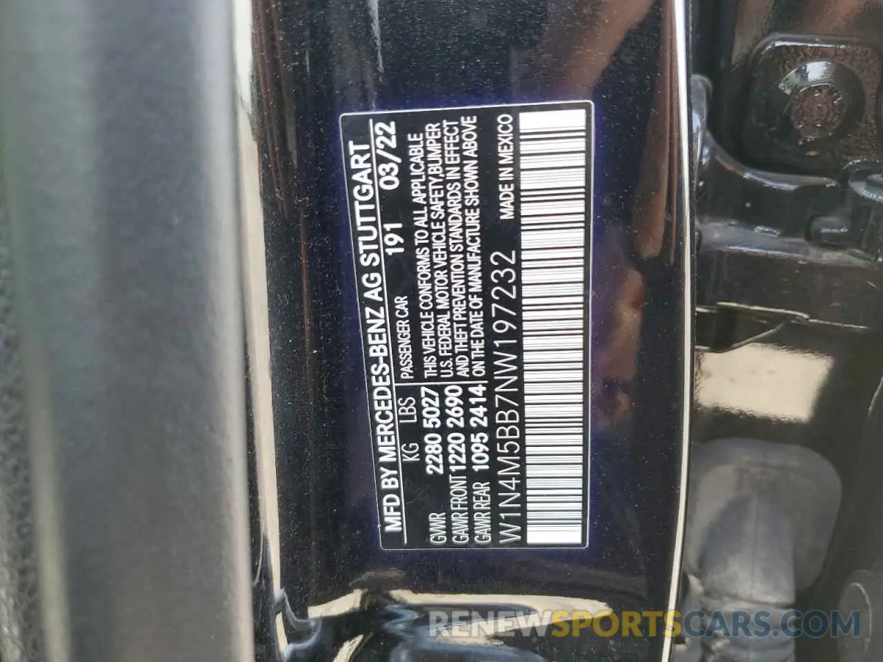 13 Photograph of a damaged car W1N4M5BB7NW197232 MERCEDES-BENZ GLB-CLASS 2022