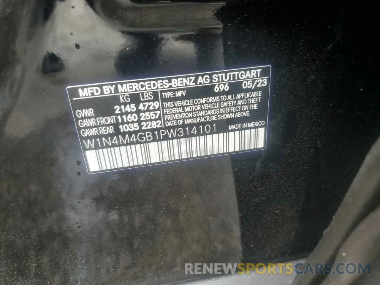 13 Photograph of a damaged car W1N4M4GB1PW314101 MERCEDES-BENZ GLB-CLASS 2023