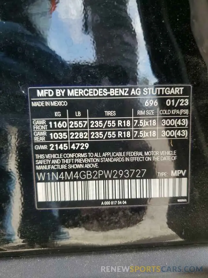 14 Photograph of a damaged car W1N4M4GB2PW293727 MERCEDES-BENZ GLB-CLASS 2023