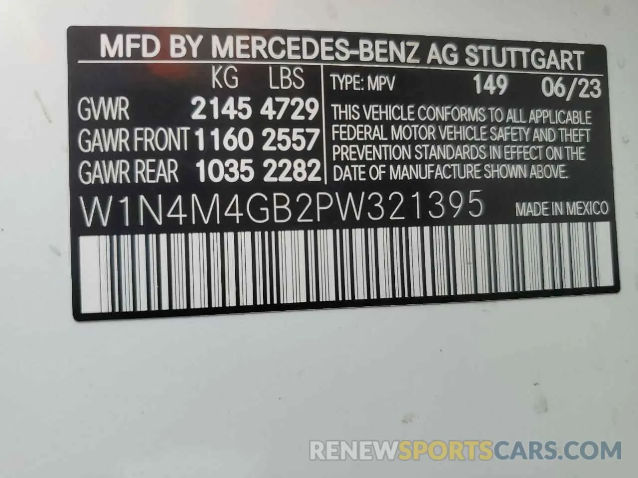 13 Photograph of a damaged car W1N4M4GB2PW321395 MERCEDES-BENZ GLB-CLASS 2023