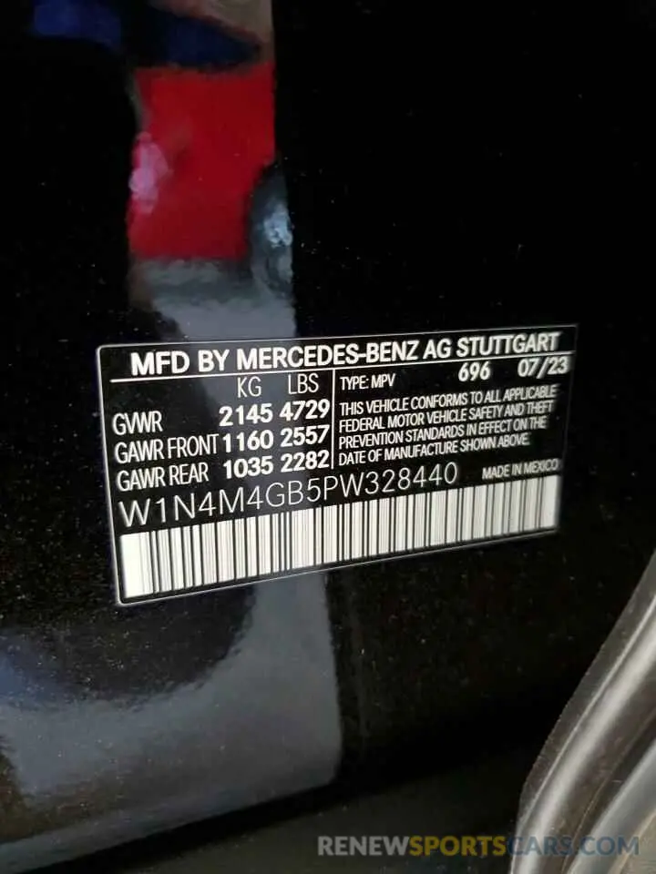 12 Photograph of a damaged car W1N4M4GB5PW328440 MERCEDES-BENZ GLB-CLASS 2023