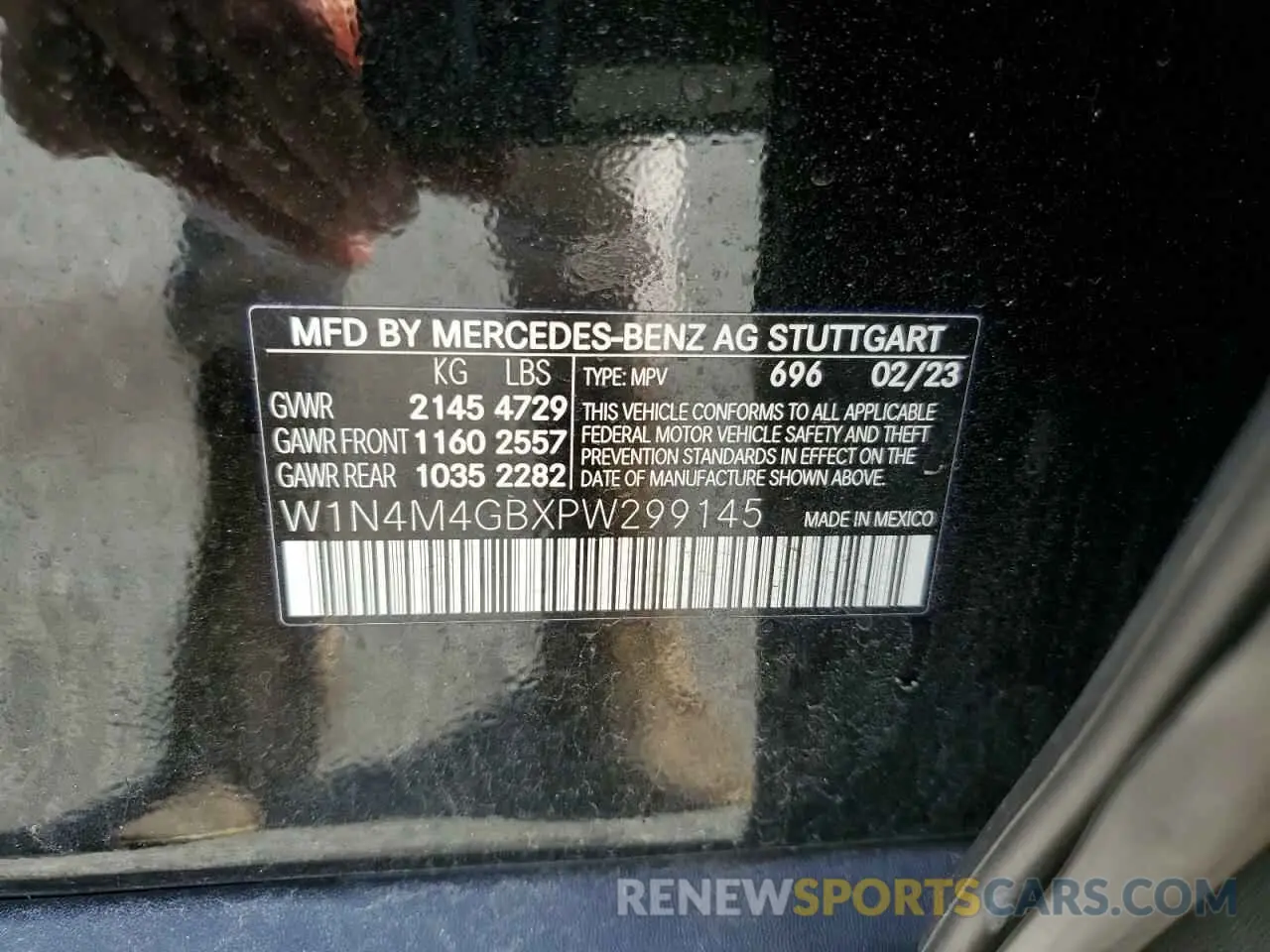 13 Photograph of a damaged car W1N4M4GBXPW299145 MERCEDES-BENZ GLB-CLASS 2023