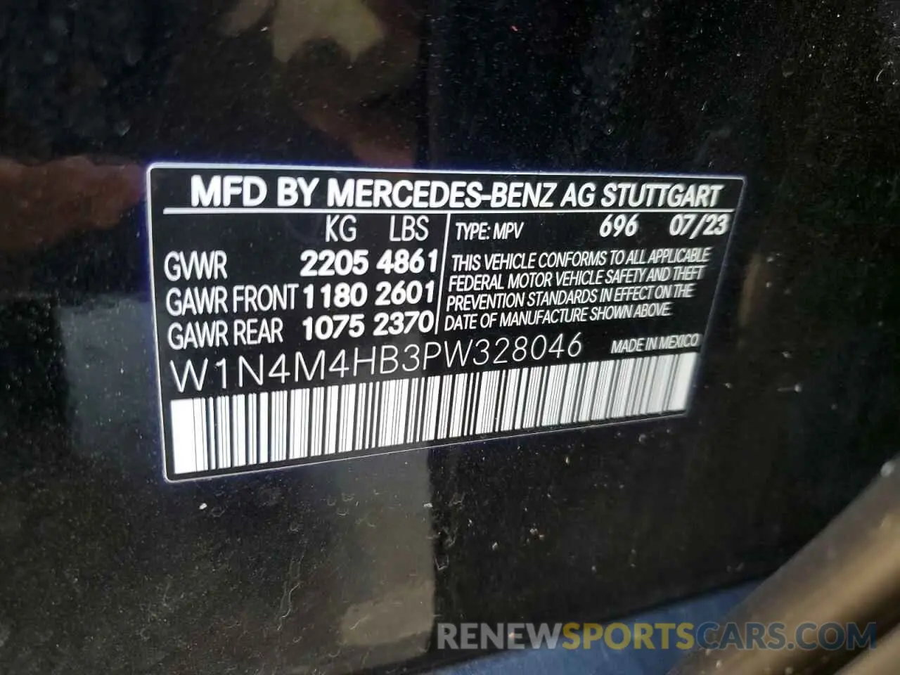 13 Photograph of a damaged car W1N4M4HB3PW328046 MERCEDES-BENZ GLB-CLASS 2023
