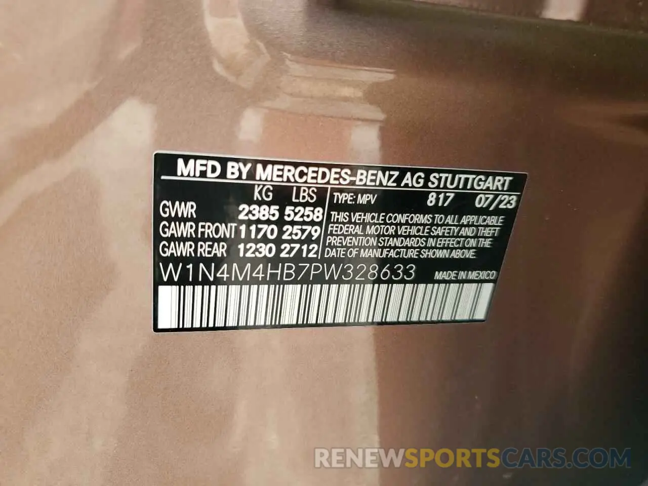 13 Photograph of a damaged car W1N4M4HB7PW328633 MERCEDES-BENZ GLB-CLASS 2023