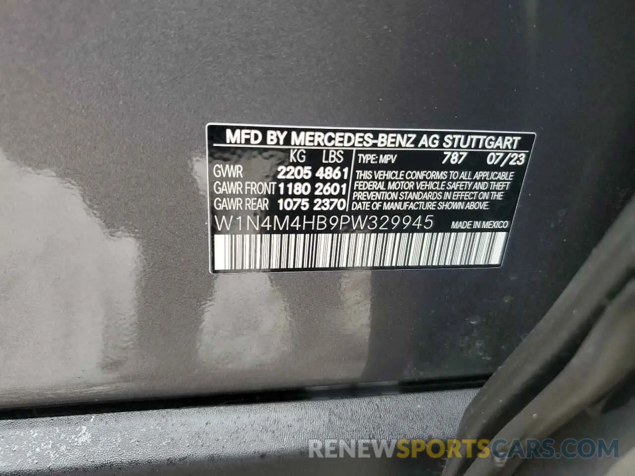 13 Photograph of a damaged car W1N4M4HB9PW329945 MERCEDES-BENZ GLB-CLASS 2023