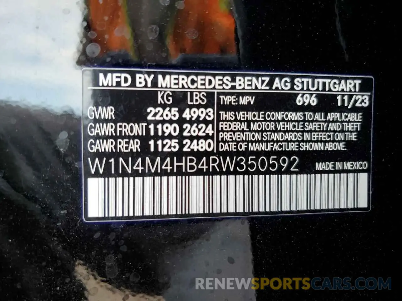 13 Photograph of a damaged car W1N4M4HB4RW350592 MERCEDES-BENZ GLB-CLASS 2024